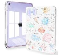 Feams Custodia sottile per iPad Air 11" M3 2025 / M2 2024, iPad Air 5a generazione 2022 / iPad Air 4a generazione 2020 10,9 pollici, custodia trasparente con portapenne e spegnimento automatico