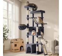 Feandrea Albero per Gatti XL, Tiragraffi per Più Gatti, 55 x 45 x 184,5 cm