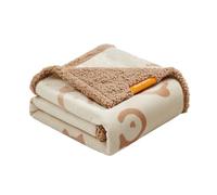Feandrea Coperta Impermeabile per Cani, Coperta Animali Domestici in Sherpa per Cani di Piccola e Media Taglia, Gatti, 127 x 101 cm, L, Coprisedile Reversibile Lavabile in Lavatrice, Beige PPB050K01