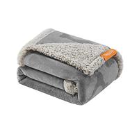 Feandrea Coperta Impermeabile per Cani, Coperta Animali Domestici in Sherpa per Cani Nani e di Piccola Taglia, Gatti, 101 x 73 cm, M, Coprisedile Reversibile Lavabile in Lavatrice, Grigio PPB040G01