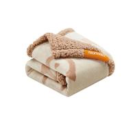 Feandrea Coperta Impermeabile per Cani, Coperta Animali Domestici in Sherpa per Cani Nani, Gatti, 73 x 63 cm, S, Coprisedile Reversibile Lavabile in Lavatrice, Beige PPB029K01