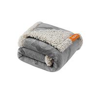 Feandrea Coperta Impermeabile per Cani, Coperta Animali Domestici in Sherpa per Cani Nani, Gatti, 73 x 63 cm, S, Coprisedile Reversibile Lavabile in Lavatrice, Grigio PPB029G01