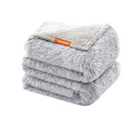 Feandrea Coperta Impermeabile per Cani, Coperta di Peluche Lunga per Cani Grandi e Extra Grandi, Gatti, 203 x 152 cm, XXL, Copridivano Reversibile per Cani su Entrambi i Lati, Grigio Ombré PPB008G01