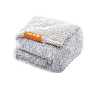 Feandrea Coperta Impermeabile per Cani, Coperta di Peluche Lunga per Cani in Miniatura, Gatti, 73 x 63 cm, S, Copridivano Reversibile su Entrambi i Lati, Grigio Ombré PPB003G01