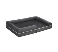 Feandrea Letto Ortopedico per Cani, Divano, Cuccia per Animali Domestici, Imbottitura Morbida, Bordi Rialzati, Rivestimento Rimovibile e Lavabile, 120 x 85 x 20 cm, Antiscivolo, Grigio Osucro/Grigio