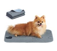 Feandrea Tappeti Lavabili per Cani, Tappeti Assorbenti Riutilizzabili, Set di 2, 61 x 46 cm, Taglia S, a Prova di Perdite, Lavabili, Antiscivolo, Alta Assorbenza, Grigio PTD018G01