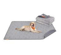 Feandrea Tappeti per Addestramento per Cani Riutilizzabili, 2 Pezzi, Lavabili, 183 x 183 cm, XXXL, Impermeabili, Antiscivolo, Assorbenti, Cani, Gatti, Conigli, Grigio Tortora PTD005G01