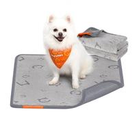 Feandrea Tappeti per Addestramento per Cani Riutilizzabili, 2 Pezzi, Lavabili, 61 x 46 cm, S, Impermeabili, Antiscivolo, Assorbenti, Cani, Gatti, Conigli, Grigio Tortora PTD001G01