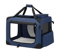 FEANDREA Trasportino per Cane, Gabbia Pieghevole, L (70 x 52 x 52 cm), Blu Scuro PDC70Z