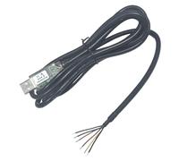 Feanteek Cavo seriale USB-RS232-WE-1800-BT-0.0 da USB a RS232, chip FT232RQ originale, compatibile con Windows 11 10 8 7 Linux MAC OS 6 Way Wire End (0V)