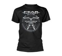 FEAR FACTORY - AGGRESSION CONTINUUM BLACK T-Shirt, Front & Back Print X-Large
