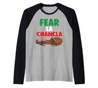 Fear La Chancla - Bandiera Messicana Messicana, Azteco, Divertente, Chicano Mex Maglia con Maniche Raglan