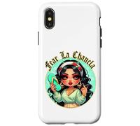 Fear La Chancla Spanish Curvy Chibi Mom Chanclazo Fregona Custodia per iPhone X/XS