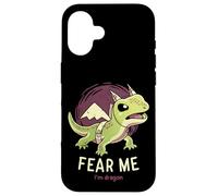 Fear Me Im Dragon // Divertente lucertola, rettile, motivazionale Custodia per iPhone 16