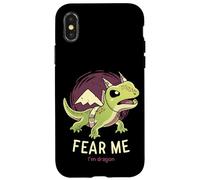 Fear Me Im Dragon // Divertente lucertola, rettile, motivazionale Custodia per iPhone X/XS
