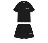 Fear Of God Essentials Bundle Completo Classic Tee + Sweatshorts Jet Black Nero