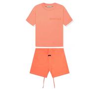Fear Of God Essentials Bundle Completo Tee + Sweatshorts Coral Arancione