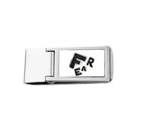 Fear Tears Apart - Portafoglio sottile in acciaio inox con clip per banconote
