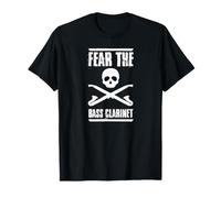 Fear The Bass Clarinetto Halloween Clarinettista Grafica Maglietta