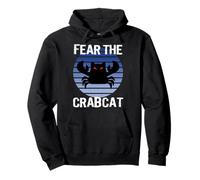 Fear The Crabcat - Funny Crab Cat Cryptozoologia Felpa con Cappuccio