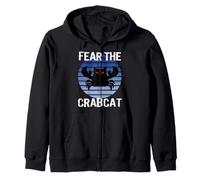 Fear The Crabcat - Funny Crab Cat Cryptozoologia Felpa con Cappuccio