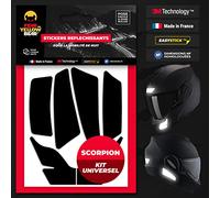 Fear The Yellow Bear© Easy Replica Kit Universale Scorpion Exo™ Kit 6 Adesivi Riflettenti Riflettenti per Casco Moto 3M Technology
