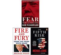 Fear Trump in the White House, Fire and Fury, The Fifth Risk Undoing Democracy 3 Books Collection Set