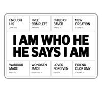 Fearfully Wonderfully Made Metal Sign Christian Identity Affirmation Wall Decor for Prayer Closet Youth Group Room Vintage Tin Plaque 8 X 12 inch