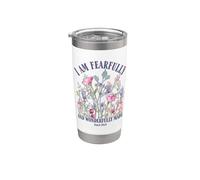 Fearfully Wonderfully Made Versi Biblici Cristiani Floreali Bicchiere termico in acciaio inox doppia parete