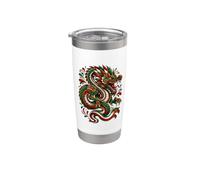 Fearless Mexican Dragon Mexico Pride Fantasy Design Bicchiere termico in acciaio inox doppia parete