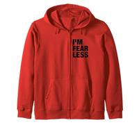 Fearless Tee Shirt, I'm Fearless Strong Motivational Quotes Felpa con Cappuccio
