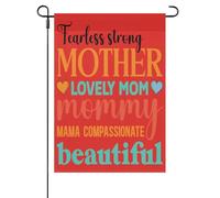 Fearlesss Strong Mother Lovely Mom Bandiera Da Cortile Moda Bandiera Esterna Durevole Bandiere Da Cortile Per Prato Soggiorno Spiaggia 30X45cm
