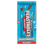 Feastables Mr Beast Milk Crunch con barrette di cioccolato e riso soffiato (10 x 60 g) - Il regalo di cioccolato per la vera bestia (confezione da 10, Milk Crunch)