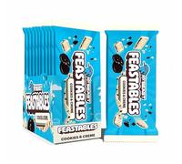 Feastables MrBeast Cookies & Crème - Cioccolato bianco con pezzetti di biscotto - Scatola da 10 - Ideale come regalo (10 × 60 g)