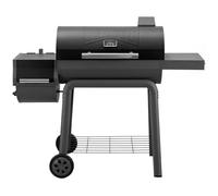 Feasto Barbecue a carbonella con griglia offset per affumicatore e tavolino, griglia per barbecue da esterno resistente da 76 cm, con 815 mq. Spazio di cottura per barbecue all'aperto in cortile