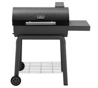 Feasto Barbecue a carbonella con tavolino, 76 cm, resistente griglia per barbecue all'aperto con 647 mq in area di cottura per barbecue all'aperto in cortile, patio e feste, nero