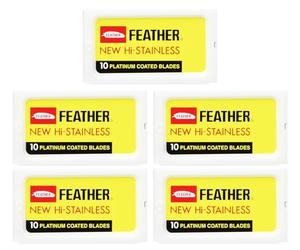 Feather - 50 lamette da Barba a Doppio Filo