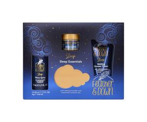 Feather & Down, Set di prodotti Sweet Dreams, per conciliare il sonno, con balsamo, spray per il cuscino, burro e doccia crema