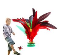 Featheř Kick Sħuttlecock - Chinese Jianzi Game Toy | Durabłe Colorful Foot Sħuttlecock for Fitness, Entertainment & Outdoor Sports, Classic Old-Style Chicken Featheř Jianzі Ball