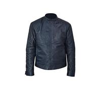 Feather Skin Mission Impossible 6 Tom Cruise (Ethan Hunt) - Giacca in Pelle Sintetica da Motociclista Nero Small-per Si Adatta Petto 97 cm- 99 cm