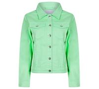 Feather Women's Stretch Cotton Denim Jacket in Bird's Egg Green - Amara Reya - 12