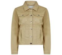 Feather Women's Stretch Cotton Denim Jacket in Taupe - Amara Reya - 16