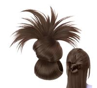 Feathered Bun Wig, Soft Messy Bun Clip, Lightweight Natural Comfortable Everyday Hairclip for Women, Girls, Friends, Colleagues, 5.51 Inches, Black, Dark Brown
