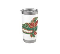 Feathered Serpent Aztec Quetzalcoatl Mexicans Mythology Bicchiere termico in acciaio inox doppia parete