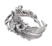Feathered Thorn Designs - Anelli regolabili in lega, accessori per le dita, accessorio alla moda per le donne, anelli con spine piumate, One Size, come descritto, come descritto