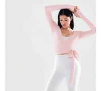 FeatherFit™ Split Decision 2-in-1 Reversibile Morbido Elastico Traspirante Top a Maniche Lunghe con Vita Annodata, Adatto per Yoga, Pilates, Uso Quotidiano e Casual L,M,S,XL,XS,XXL,XXS,XXXL,XXXXLColor