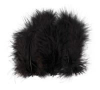 Feathers, size 5-12 cm, black, 15pcs
