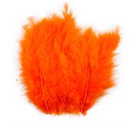 Feathers, size 5-12 cm, orange, 15pcs