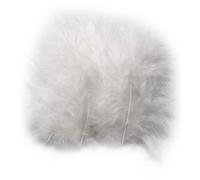 Feathers, size 5-12 cm, white, 15pcs