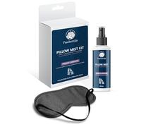 FeatherTide - Spray per cuscino alla lavanda con maschera, 100 ml - Nebbia rilassante con comoda maschera per dormire, olio essenziale calmante spray per andare a letto e in viaggio